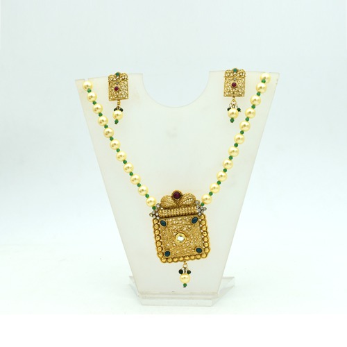 Adorable Gold Plated Pearl Choker Necklace  and Earring set  for Women  | Women Necklace Set