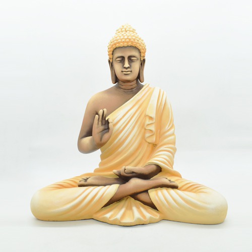 Sitting Buddha Idol for Home Decor, Lord Peace Buddha Decoration for Living Room & Gifting Statue Showpiece; Good Luck Gift