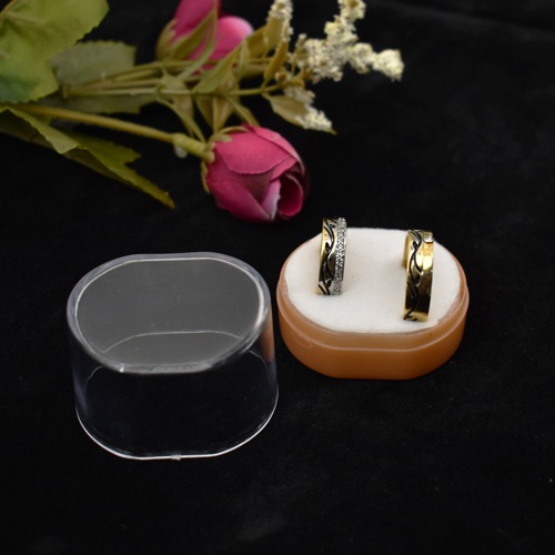 Set Of Two Gold Plated Solitaire Couple Ring | Couple Ring | Gold Plated Ring