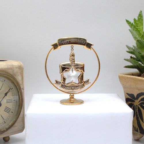 24 K Gold Plated Star Crystal Table Decoration