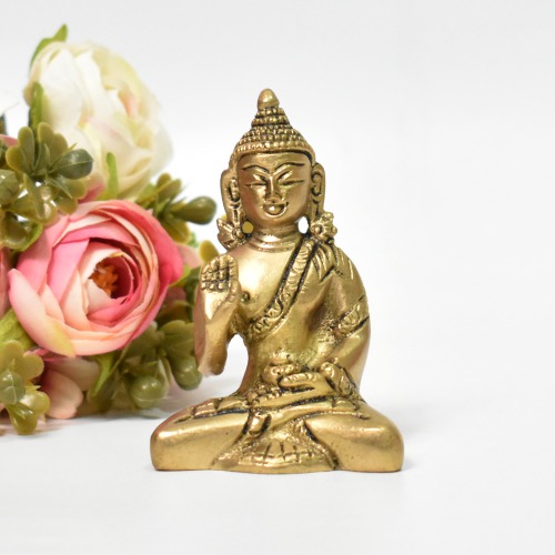 Small Size Gautama Buddha Seated Murti | Gautam buddha Laughing Buddha ,Idol Lord Gautam Buddha Handicraft Statue Decorative