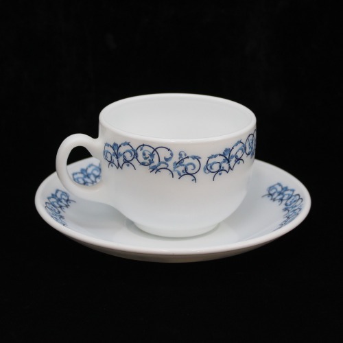 Beautifully Designed Printed Blue Flower Design Tea Cup And Saucer 6 Piece Set For Tea | Green Tea Or Coffee