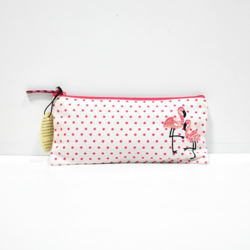 Pinaken Flamingo Blush Printed pencil Pouch For Women and Girls