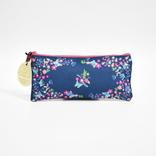 Pinaken Butterfly Bloom Printed pencil Pouch For Women and Girls