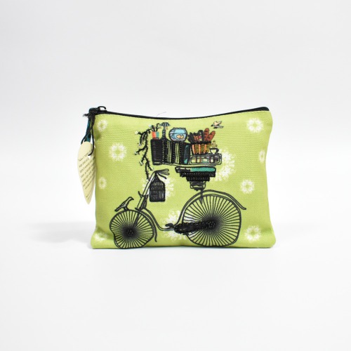 Pinaken Women and Girls Canvas Coin Pouch Purse (Brain Bridge Cycle)