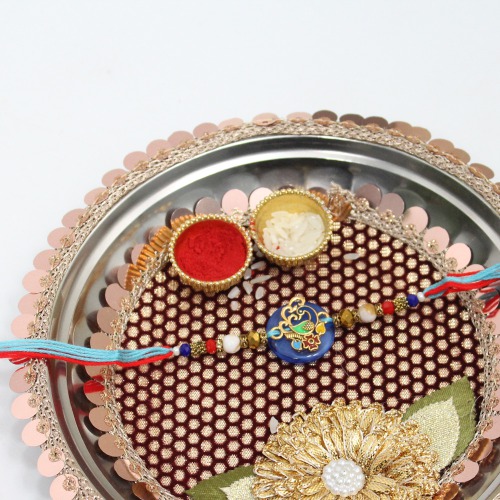 Premium Diamond Different Colour Ganesha Rakhi Elegant Set | Best Rakhi for your brother Raksha Bandhan