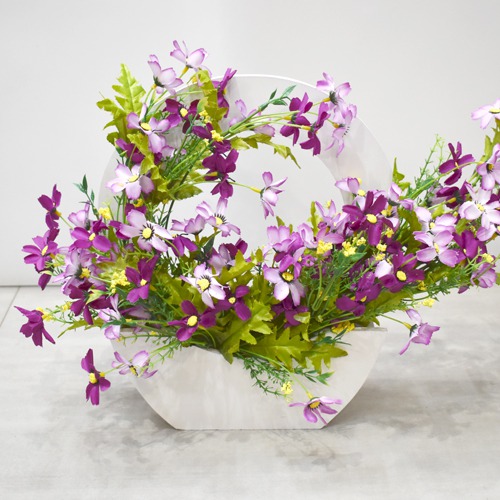Artificial Flower Wall Hanging Pot | Wall Shelf Side Table Office Home Decoration | Greenery Decoration