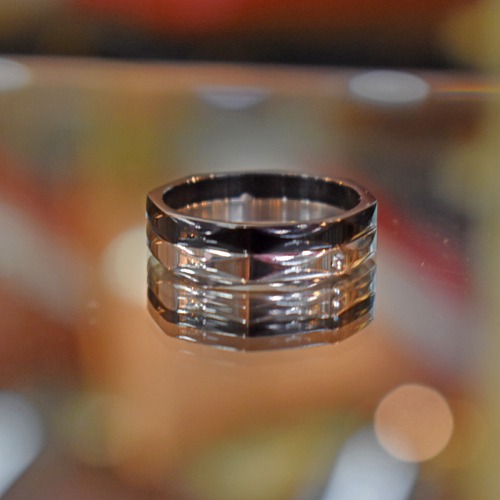 Black And White Two Toned Colour Men's Ring