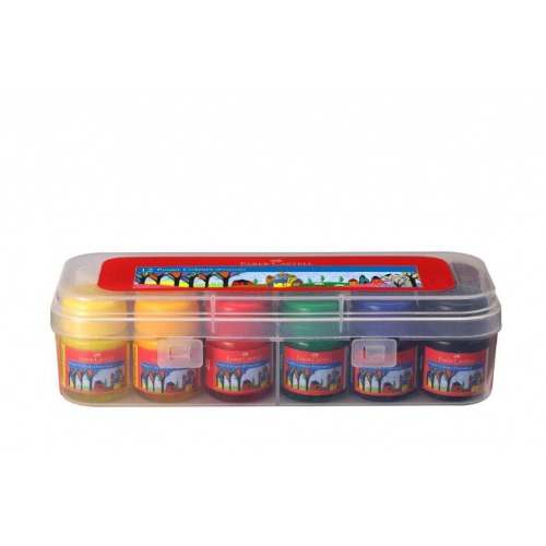 Faber-Castell Poster Color Plastic Box -Pack of 12 | Rich and vibrant colours | Watercolour