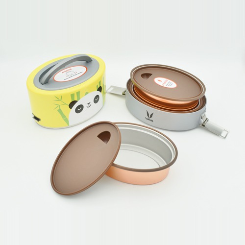 Vaya Tiffin | 600ML Lunch Box | 2 Containers Tiffin Box with Microwave Safe