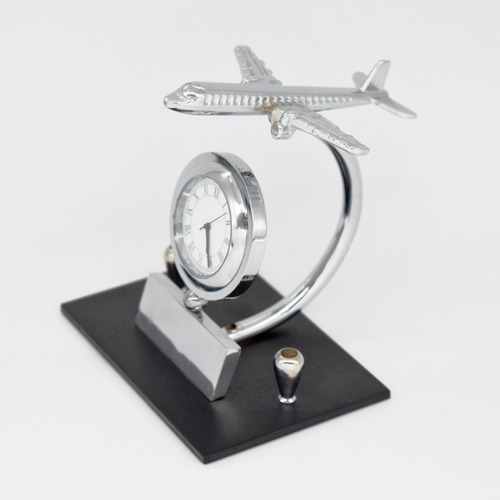 Aeroplane Design Table Clock | Table Clock for Home Study Living Room and Office Living Room Decor Gift Item