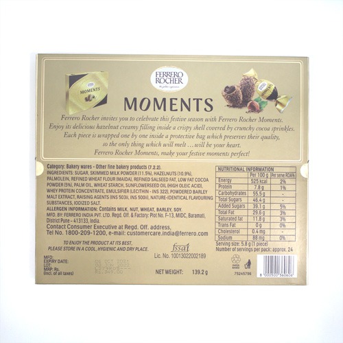 Ferrero Rocher Moments | 24 pcs  |139.2 g