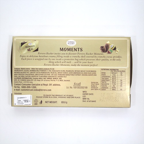 Ferrero Rocher Moments | 12 Pcs | 69.6 g