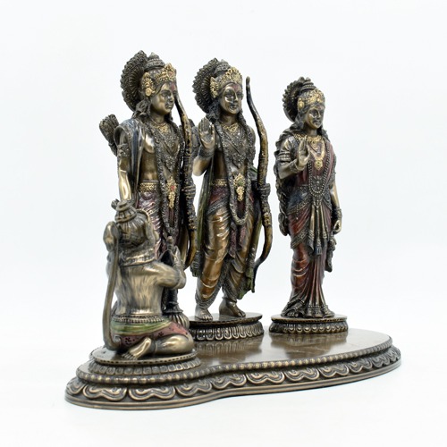 Lord Ram Darbar Idol Metal Showpiece Hindu Religious Idols Ram Sita Laxman Hanuman Murti Puja Diwali Decoration Items