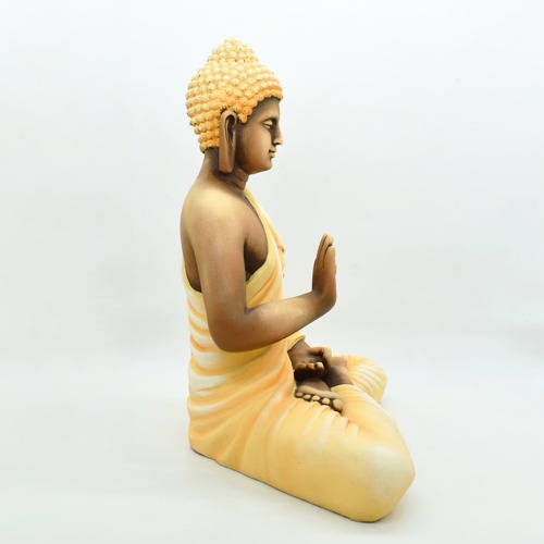 Sitting Buddha Idol for Home Decor, Lord Peace Buddha Decoration for Living Room & Gifting Statue Showpiece; Good Luck Gift