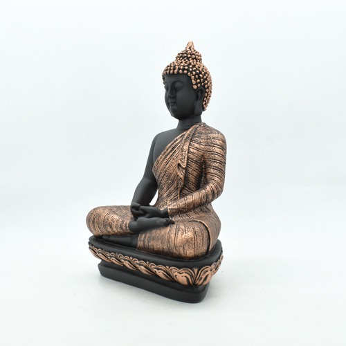 Fiber Finished Two Toned  Gautama Buddha Idol for Home Decor Gift For Family, Friends | Buddha Statue| Large Size 10 inch