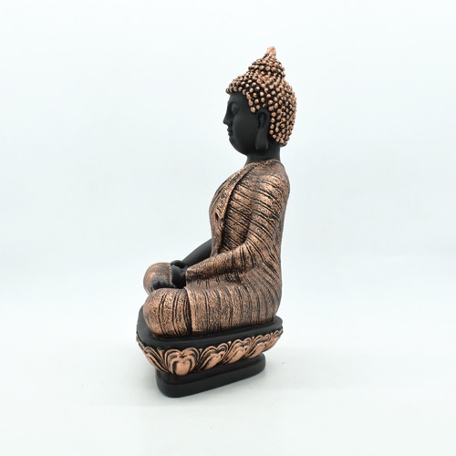 Fiber Finished Two Toned  Gautama Buddha Idol for Home Decor Gift For Family, Friends | Buddha Statue| Large Size 10 inch
