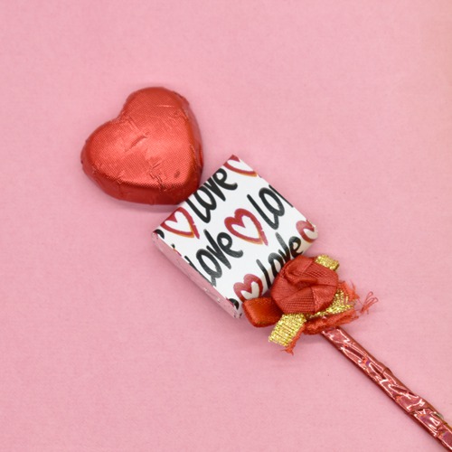 Chocolate Heart Shape  Lollipop