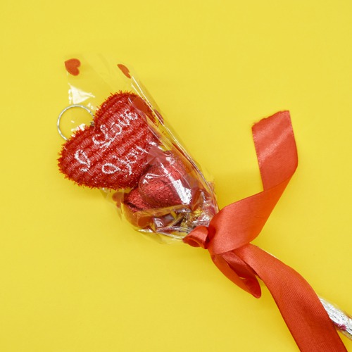 Chocolate Heart Lollipops with Heart Key chain