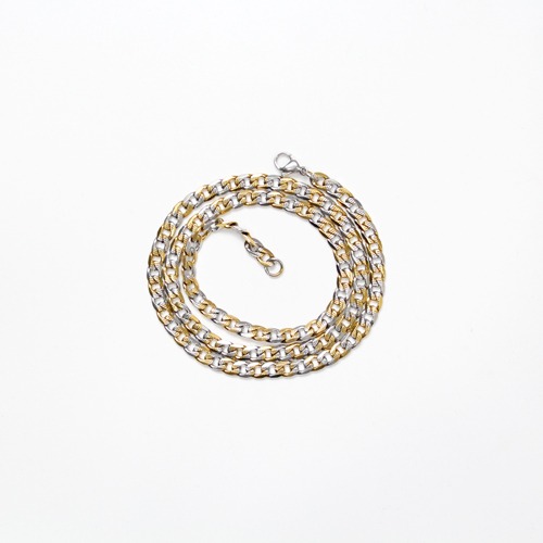 Stainless Premium Quality Silver And Gold Plated Chain For Men And Black