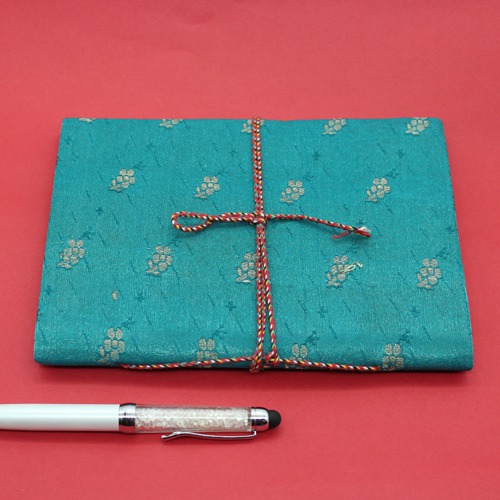 Silk Cloth Floral Printed Diary Cover With Recycle Handmade Paper |  Handmade  Diary | Pocket Diary | Notebook | Diary | Personal Diary