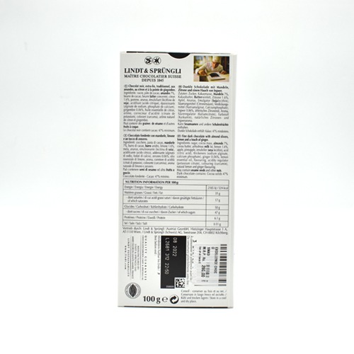 Lindt Excellence Dark Lemon & Ginger Bar 100g