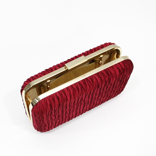 Women Red Solid Purse Clutch | Elegant Party Clutch Bag Chain Sling Bag For Women Girls
